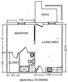 evergreen-park-stow-floor-plan-1-bed-1-bath-unit 1 bedroom 1 bath unit floorplan