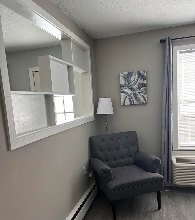 Evergreen Park model unit open plan living room