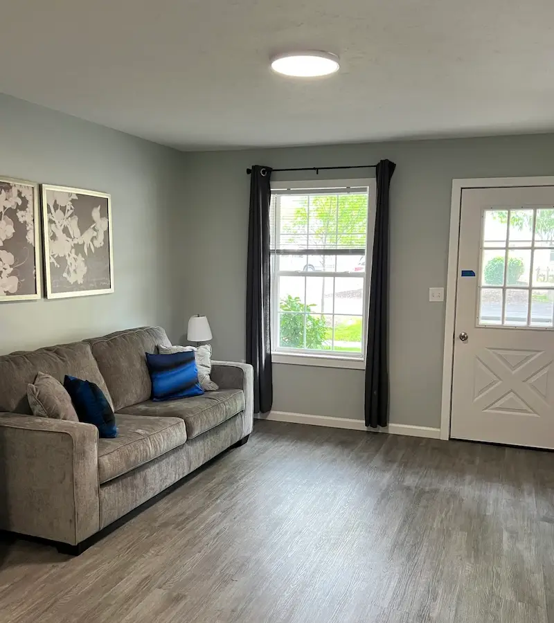 Evergreen Park model unit open plan living room
